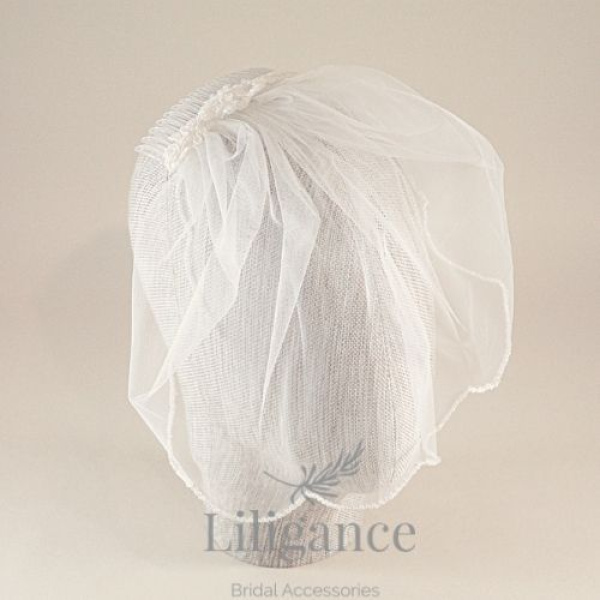 Elaine Embellished Edge Birdcage Veil