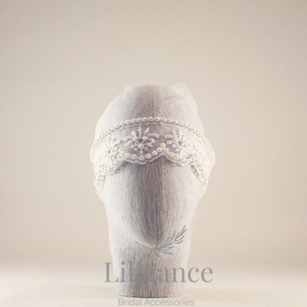 Elsa Embellished Juliet Cap Veil