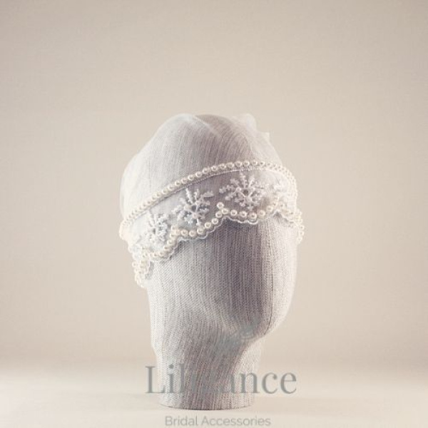 Elsa Embellished Juliet Cap Veil